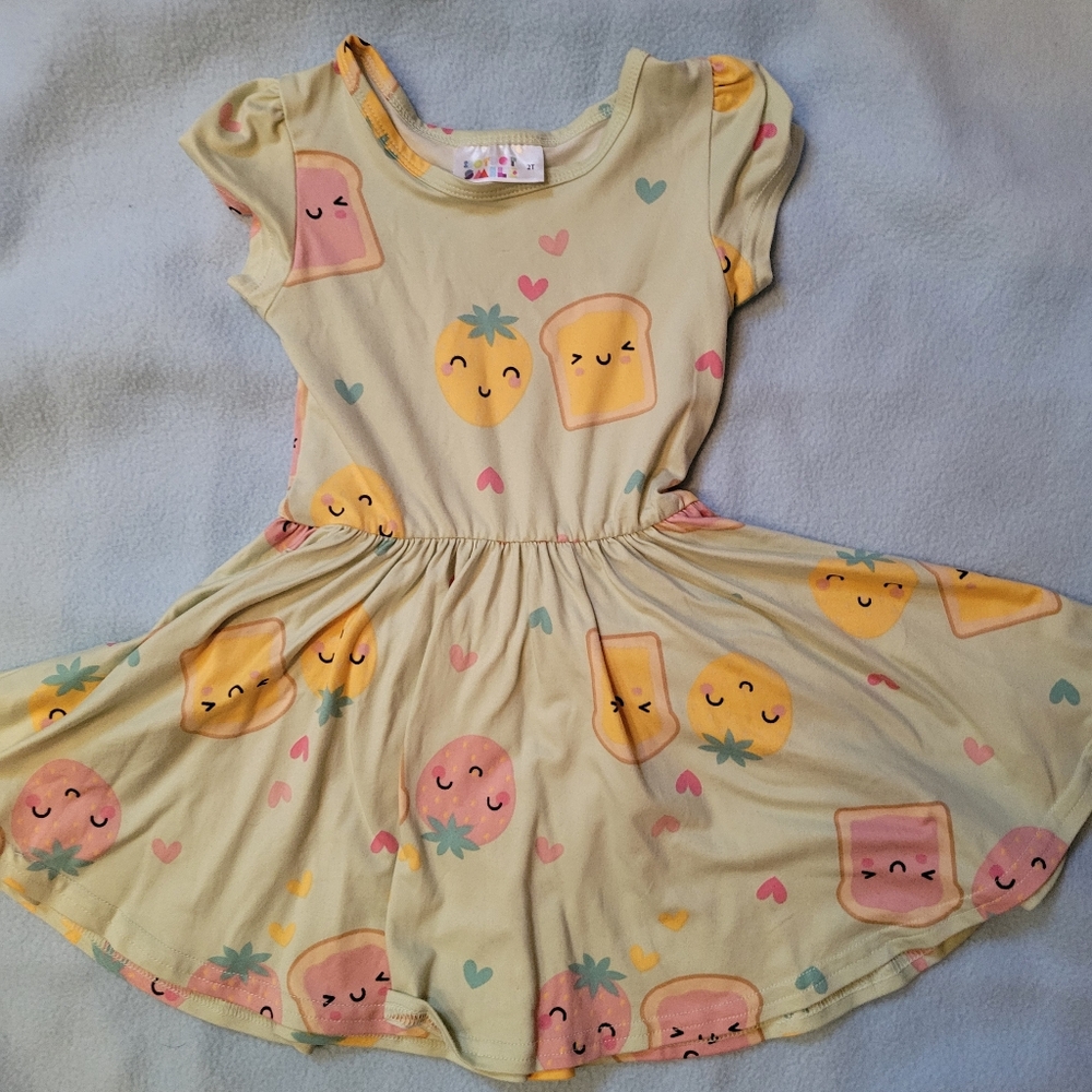 (2/$15)Dot Dot Smile, PB&J Dress, 2t